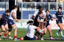 Scotland women's team in action against France