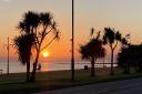 A tropical looking sunset on Largs Prom