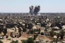 Witnesses reported intense shelling and air strikes. Photograph: AP