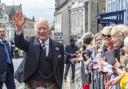 King Charles III during a tour of the market square in Selkirk