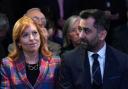 Humza Yousaf and Ash Regan pictured at the announcement of the results of the SNP leadership race