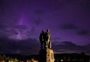 A view of the Commando Memorial, Spean Bridge, with the Northern Lights