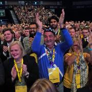Delegates during Nicola Sturgeon’s keynote speech at the SNP conference in Aberdeen