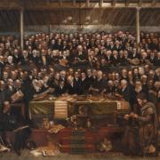 Disruption Portrait by David Octavius Hill shows the First General Assembly of the Free Church of Scotland