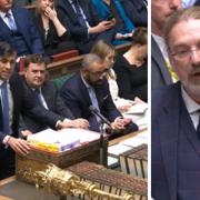 SNP MP Chris Law (right) challenged Prime Minister Rishi Sunak on compensation for Waspi women