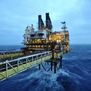 File photograph of a North Sea oil rig