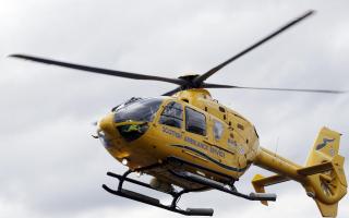 Scottish Air Ambulance took the man to Glasgow for treatment