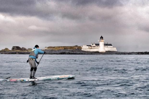 Pic Credit: Alfie Marsh. Jordan Wylie is attempting to be the first to circumnavigate mainland Britain on a stand-up paddle board.