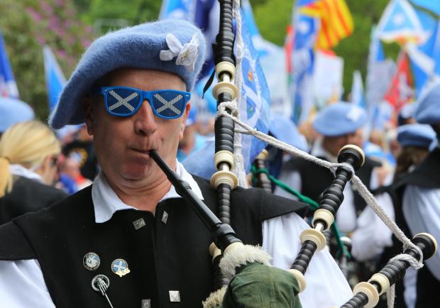 The National: Saor Alba Pipes and Drums. Photograph: Colin Mearns