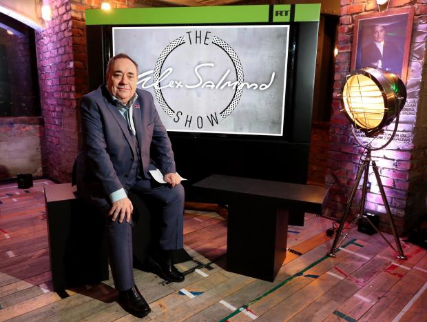 The National: Alex Salmond during the launch of his RT chat show The Alex Salmond Show, at Millbank Tower in London. PRESS ASSOCIATION Photo. Picture date: Thursday November 9, 2017. The former first minister announced he will present the programme on the Russian