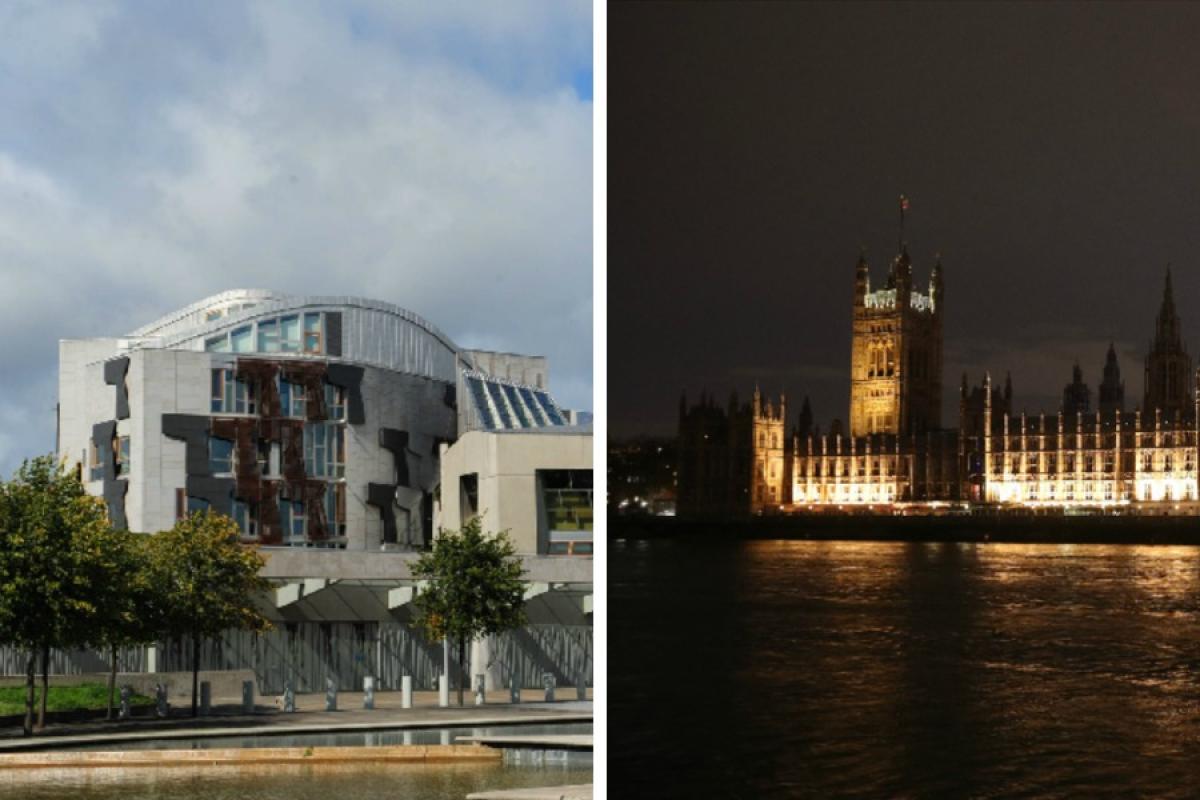 Holyrood's parliament building, and Westminster's