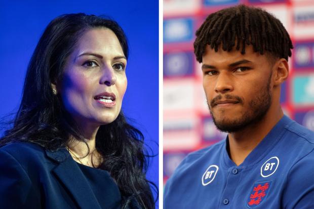 Priti Patel has been rebuked by England defender Tyrone Mings after accusing players of 'gesture politics'