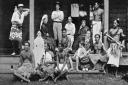 Robert Louis Stevenson's family and household at Samoa, including his wife Fanny Stevenson, his mother Margaret Stevenson, and Lloyd Osbourne: American author