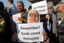 Kurds take part in a demonstration in Arbil, the capital of the northern Iraqi Kurdish autonomous region