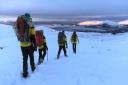 The Cairngorm Mountain Rescue Team take part in a training exercise