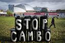 Activists from Friends of the Earth during a demonstration calling for an end to all new oil and gas projects in the North Sea, starting with the proposed Cambo oil field, outside the UK Government's COP26 hub.