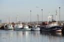 Trawlers moored at docks. Photo: PS