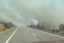The fire erupted on the A830