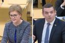 First Minister Nicola Sturgeon and Scottish Tory leader Douglas Ross clashed over the ferries fiasco at FMQs