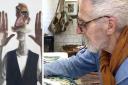 John Byrne at work in his studio, and Hands Up (2006)