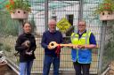 Dunfermline and West Fife MP Douglas Chapman presented the VIPs - Very Important Peacocks - with the 'key to the city'