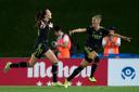 Caroline Weir celebrates after her goal against Manchester City. Picture: Getty