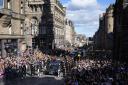 The Queen's coffin was taken from the Palace of Holyroodhouse to St Giles' Cathedral on Monday