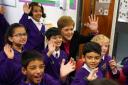 Nicola Sturgeon after addressing a Climate Action Week National School Assembly at St Albert's Primary School in Glasgow