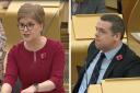 Nicola Sturgeon clashed with Douglas Ross during FMQs