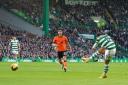Sead Haksabanovic scores Celtic's second goal against Dundee United