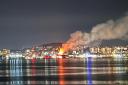 The smoke from the fire could be seen from across the Tay on Saturday night