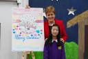 Nicola Sturgeon chose a design by nine-year-old Evita Ye of Sunnyside Primary in Glasgow