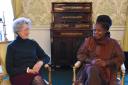 Lady Susan Hussey (left) meeting Ngozi Fulani, founder of the charity Sistah Space