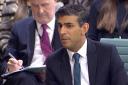 Rishi Sunak appearing in front of Westminster's Liaison Committee