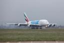 The Emirates Airbus A380 is making its way to Scotland