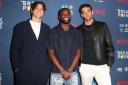 Taylor Fritz, Frances Tiafoe and Matteo Berrettini  arrive at the Netflix Break Point event ahead of the 2023 Australian Open at Melbourne Park