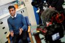 Prime Minister Rishi Sunak speaks to the media during a visit to Berrywood Hospital in Northampton. Picture date: Monday January 23, 2023. PA Photo. Photo credit should read: Toby Melville/PA Wire