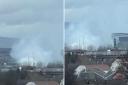 Shocking pictures show huge biles of smoke at near Celtic Park as firefighters update