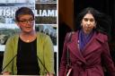 Maggie Chapman (left) is calling on Suella Braverman (right) to reassess the UK's strategy on domestic terror threats