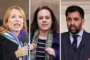 The SNP leadership contenders, from left: Ash Regan, Kate Forbes, and Humza Yousaf