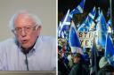 Bernie Sanders said the people of Scotland should be allowed to 'go their own way' on independence