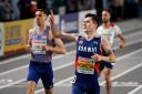 Jakob Ingebrigtsen, one of Norway's great talents, celebrates  winning the 1500m final at the European Athletics Indoor Championships