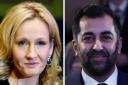 Harry Potter author JK Rowling (left) and Scotland's next first minister Humza Yousaf