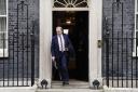 Dominic Raab leaves Number 10 Downing Street. He resigned as justice secretary after a bullying inquiry into his conduct.