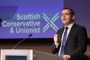 Scottish Conservative party leader Douglas Ross MSP gives his keynote speech to the Tory conference