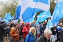 The independence march in Glasgow