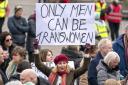Anti-self ID feminist campaigners protest in Glasgow