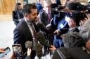 First Minister Humza Yousaf speak to the media after FMQs