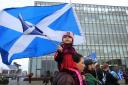 All Under One Banner march to the BBC at Pacific Quay, Glasgow