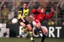 Paul Lambert in Champions League action for Dortmund against Manchester United